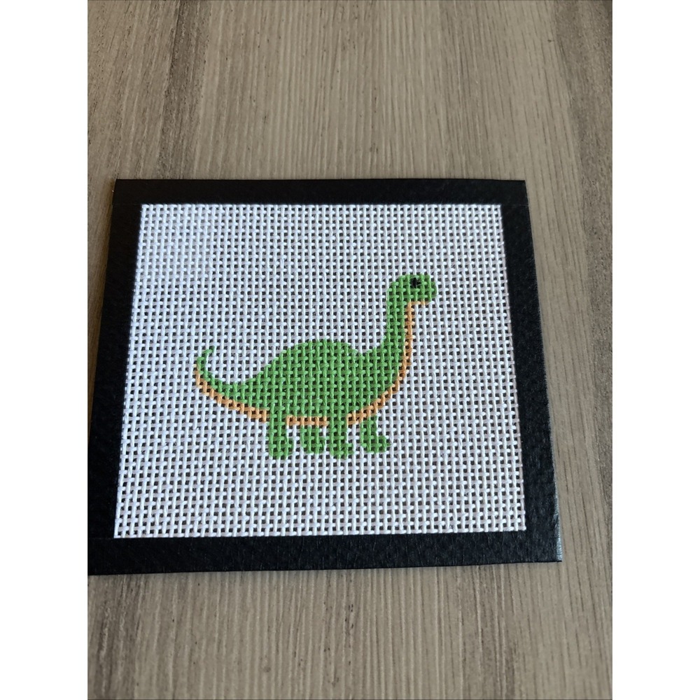 Brontosaurus Dinosaur Hand Painted 13 Mesh 4.15" X 4.75" Needlepoint Canvas